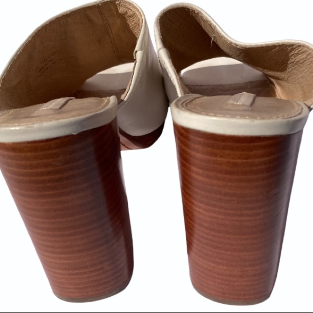 Frye Cream open toed mules with chunky heel - Picture 7 of 16